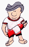 Cartoon Man Holding Fire Extinguisher